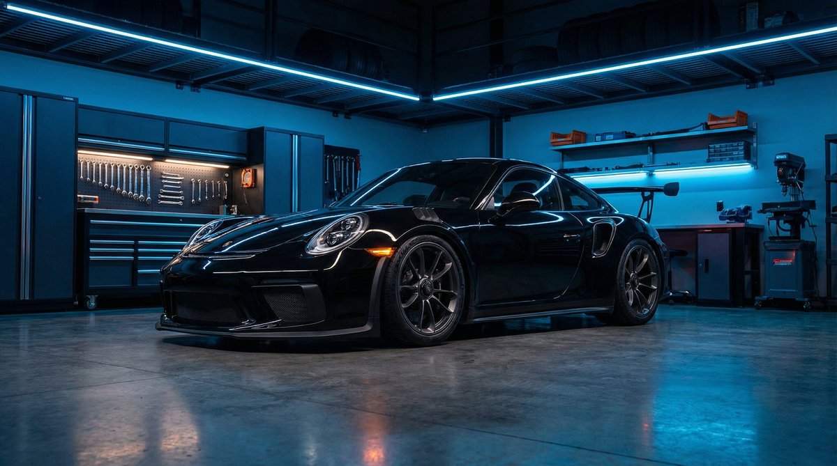 黄色仓库保时捷911改装视频